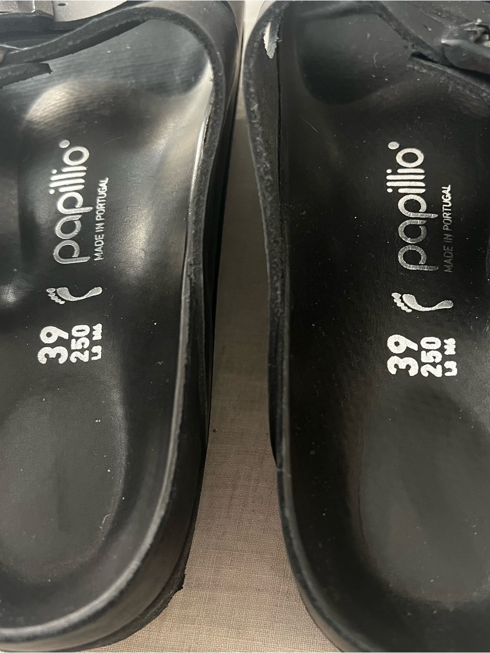 Birkenstock Papillio Exquisite Black Leather Double Buckle Platform - Picture 2 of 12